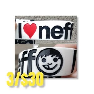 NWT NEFF I love neff rubber wristband